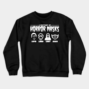 A History Of Horror Masks - Halloween Crewneck Sweatshirt